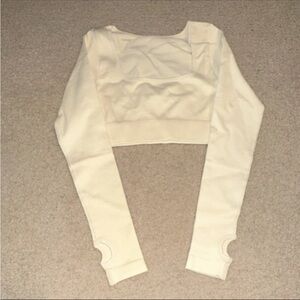 Yellow  Long Sleeve Crop Top